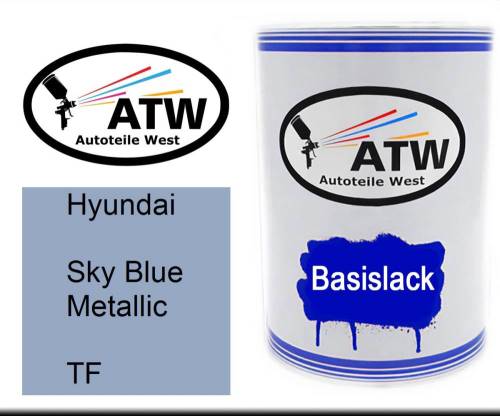 Hyundai, Sky Blue Metallic, TF: 500ml Lackdose, von ATW Autoteile West.